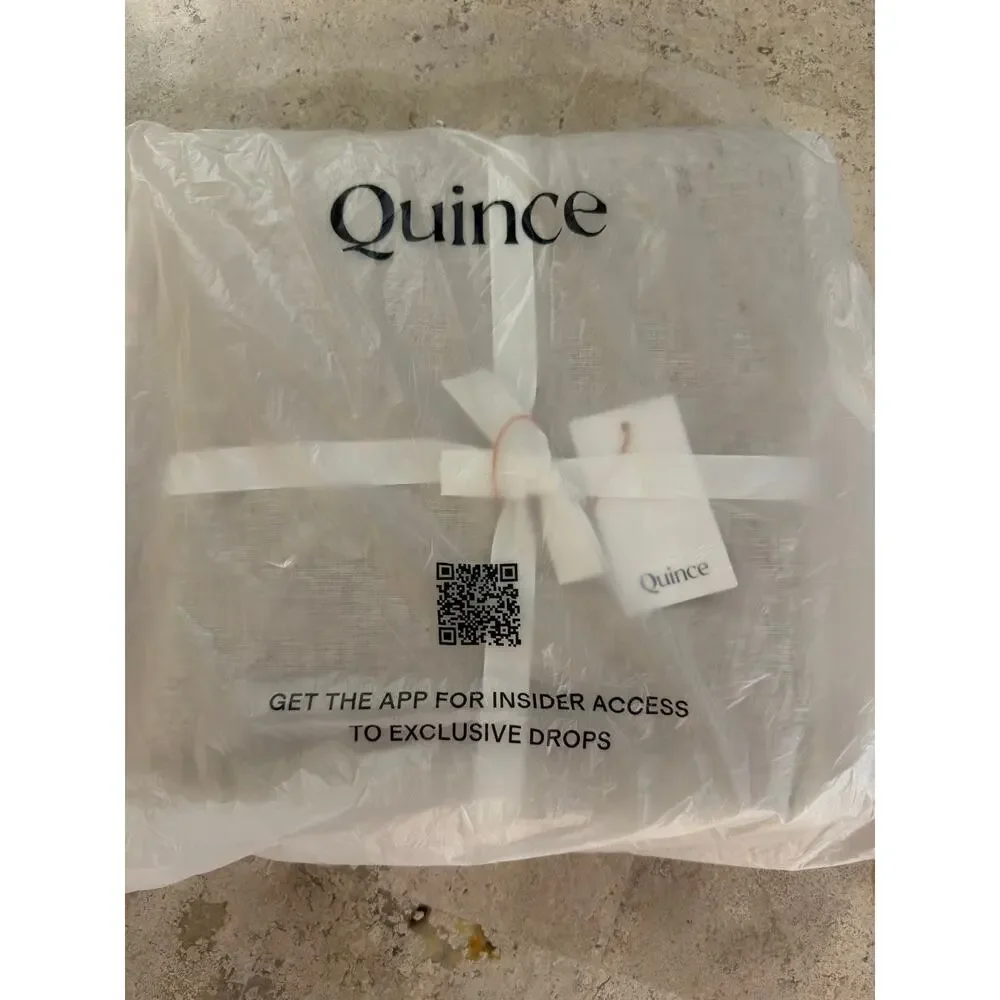Quince European Linen True Blackout Curtain Ivory Single Panel 96X108 in NWT